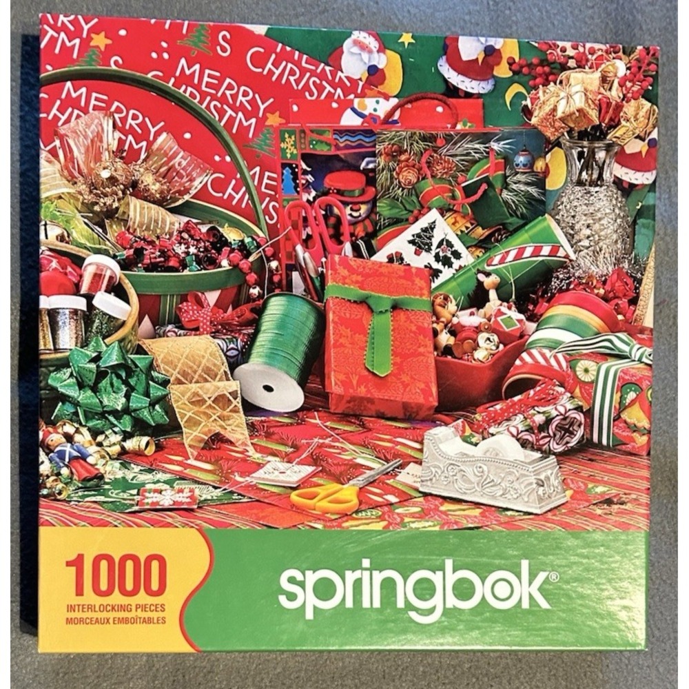 Springbok 1000 Piece Jigsaw Puzzle It's a Wrap 2009 Christmas Wrapping